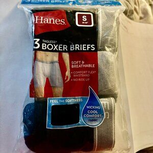 Hanes Men's Breathable tagless Boxer Brief NWT Size Small Ultra Soft and Cooling
